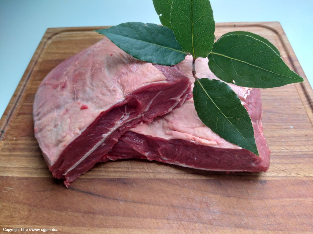 Tafelspitz vom Kalb, rosa gebraten